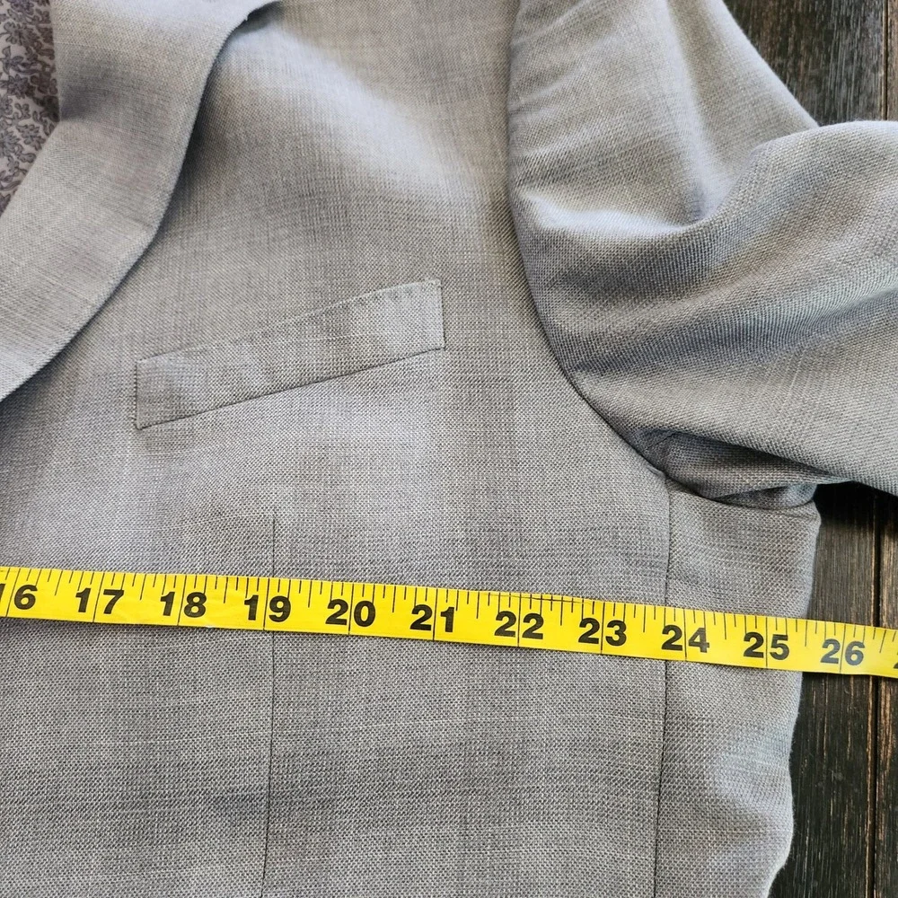 Joseph Abboud Heritage Mens 50R Windowpane Super 120s Wool Blazer Sport Coat